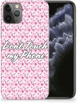 Geschikt voor iPhone 11 Pro Silicone-hoesje Flowers Pink DTMP