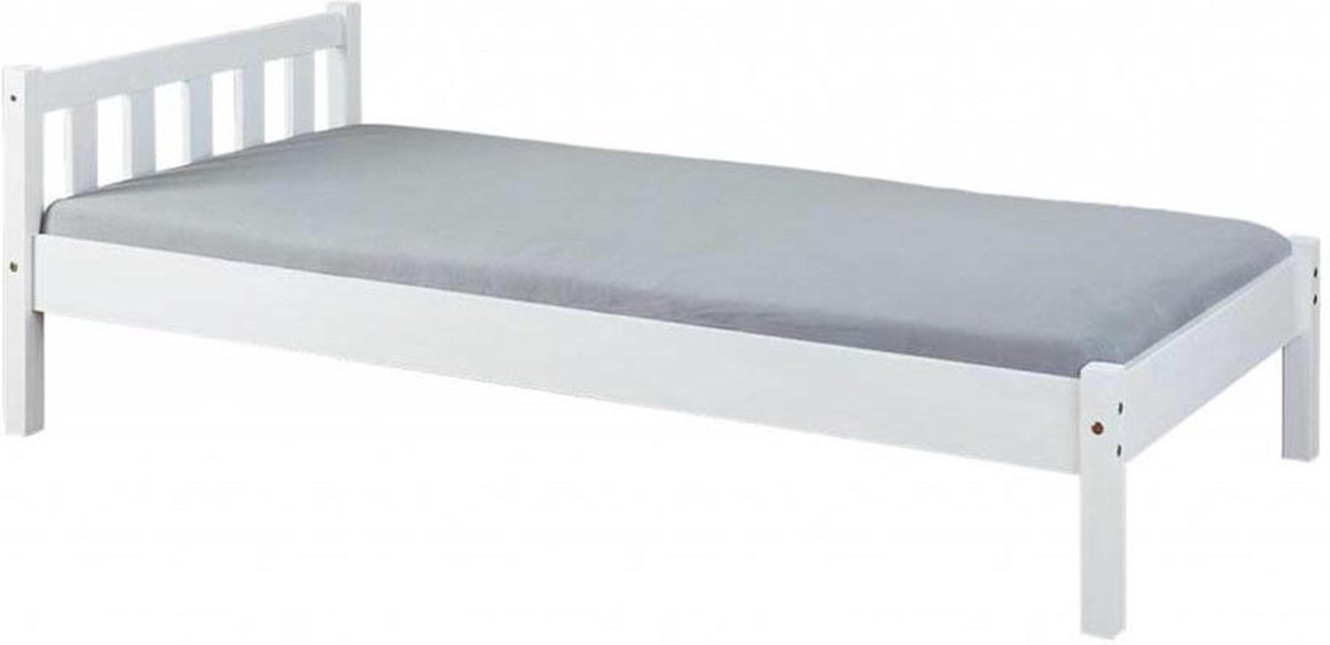 Interlink - Eenpersoonsbed Vilmar massief hout - 90x200 - Wit