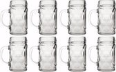 Oktoberfest - 8x Bierpullen/Bierglazen 0,5 liter - Oktoberfest/Bierfeest feestartikelen - Horeca bierglazen/pullen
