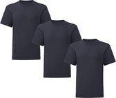 Senvi Kids 3 Pack T-Shirt Ronde Hals Maat: 10 Years (130/140) - Kleur: Blauw - Unisex