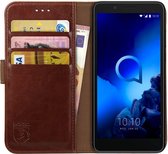 Rosso Element Alcatel 1C (2019) Hoesje Book Cover Bruin