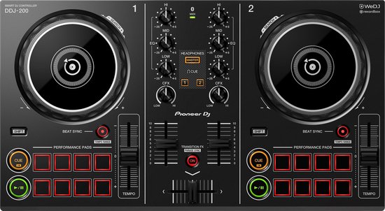 Pioneer DJ DDJ-200 DJ Controller - 2 kanalen Rekordbox Controller