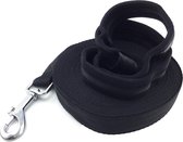 scarlet pet "Rocky H" met rubberen handvat en karabijnhaak; robuust nylon; zwart; lengte: 3\5\57,5\10\20 Meter. Zwart 20 Meter