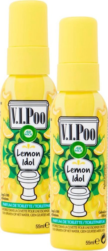 Air Wick V.I. Poo Toiletparfum Luchtverfrisser - Lemon Idol - 2 Stuks Voordeelverpakking