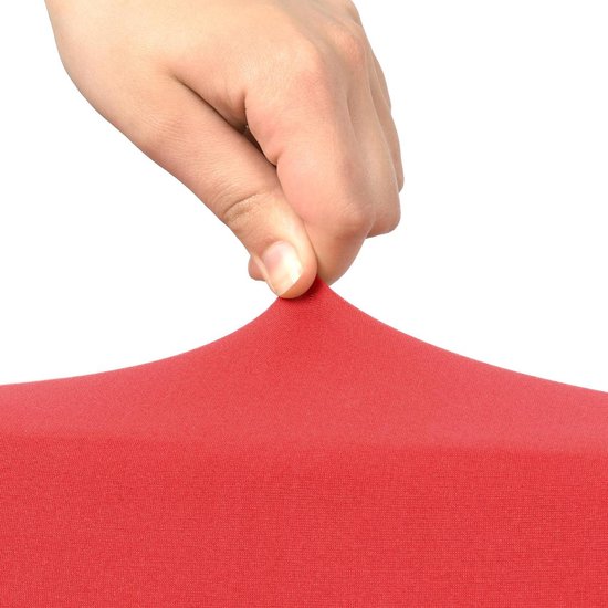 Beautissu Housse de table debout Stella Ø 80 cm jupe de table debout pour table debout - décoration de fête adaptée à la restauration - décoration de fête extensible pour chaque table - lot de 2 rouge