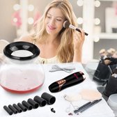 Professionele Make-Up brush cleaner - Kwastenreiniger elektrisch - Schoonmaakset voor schone kwasten - Zwart