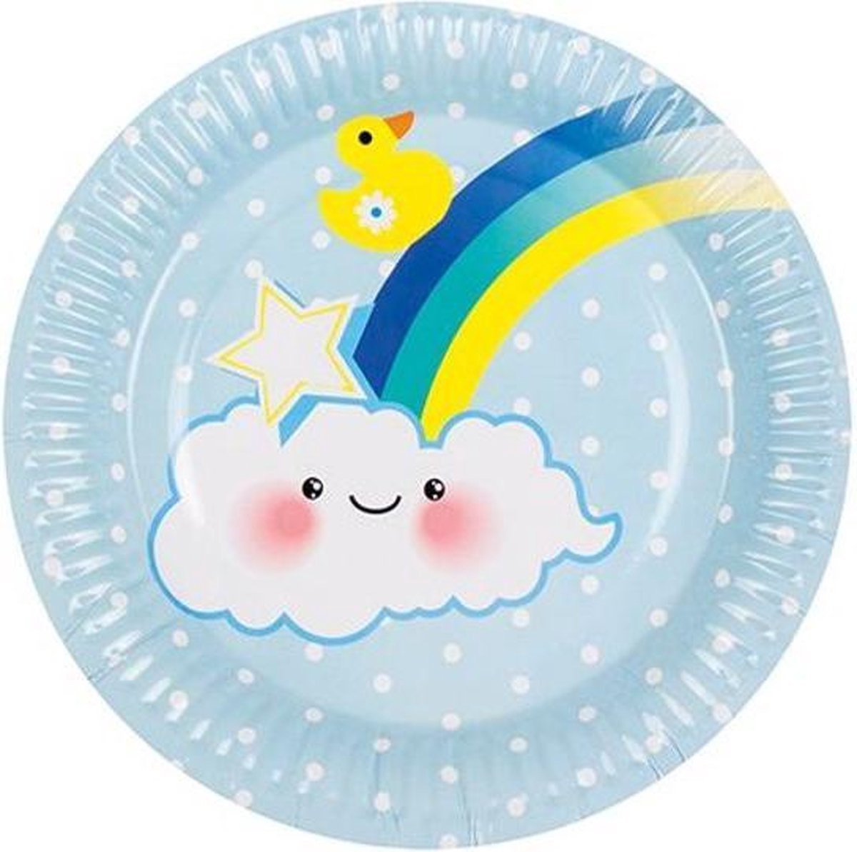 | Geboorte Bordjes Jongen Baby Boy 23cm 6 stuks Geboorte jongen bordjes baby boy speelgoed | Speelgoed baby.nl