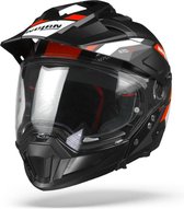 Nolan N70-2 X Grandes Alpes 20 Flat Zwart Wit Rood Integraalhelm - Motorhelm - Maat XXL