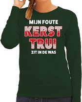 Foute kersttrui / sweater Mijn foute Kerst trui zit in de was groen voor dames - kerstkleding / christmas outfit M (38)