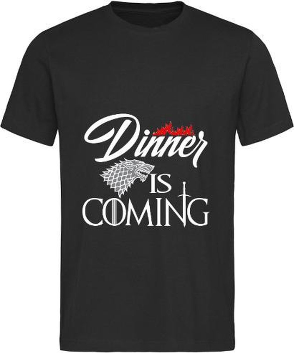 Dinner is Coming Zwart T-shirt S