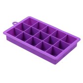 Moule à glaçons cube violet 15 compartiments - moule en silicone - glaçons - été - vacances - glaçons - moule à glaçons