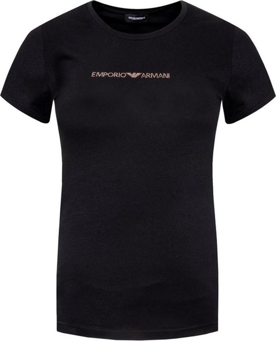 Burgerschap Recensent tv Emporio Armani - Dames - Slim Fit T-shirt - Zwart - M | bol.com