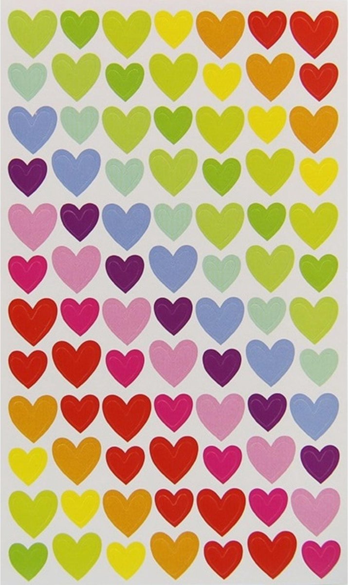 20 Stickers Hartje Oudroze - Met liefde gegeven
