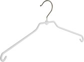 De Kledinghanger Gigant - 40 x Rokhanger metaal met witte anti-slip coating, 40 cm