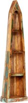 Boekenkast 50x40x180cm gerecycled hout (Incl Magazine Houder) - Boeken kast - Boekenrek - badkamer rek - Woonkamer rek