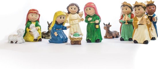 18x Kerststal voor kinderen van speelgoed om mee te spelen - Mamaliefde