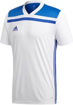 adidas Sportshirt - Maat S  - Mannen - wit/ blauw