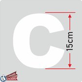 Plakletter C wit