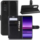 Sony Xperia 5 hoesje - 3-in-1 bookcase - zwart - GSM Hoesje - Telefoonhoesje Geschikt Voor: Sony Xperia 5