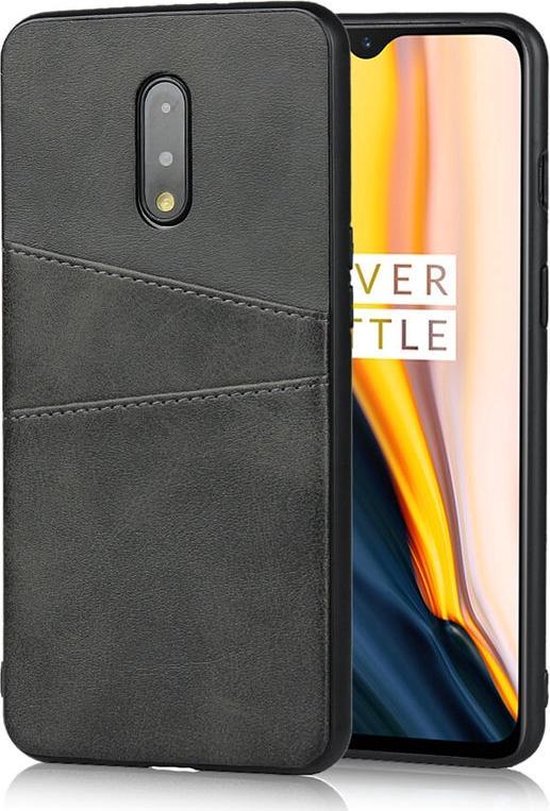 Worden Hoopvol Onbepaald OnePlus 7 hoesje, Lederen gelcase met vakjes voor pasjes, zwart -  Telefoonhoesje... | bol.com