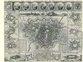 Poster Historische Kaart Groningen - Plattegrond - 1652 - 50x70 cm - Oude Kaart