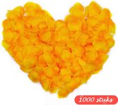Rozen bladeren oranje 1000 stuks | roos blaadjes | gekleurde nep bladeren | kleur blad oranje geel | rozenblaadjes kunstbladeren | kunstmatige decoratie | orange rose roses flower