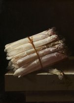 Poster Stilleven Met Asperges - Schilderij Adriaen Coorte - 1697 - 70x50 cm