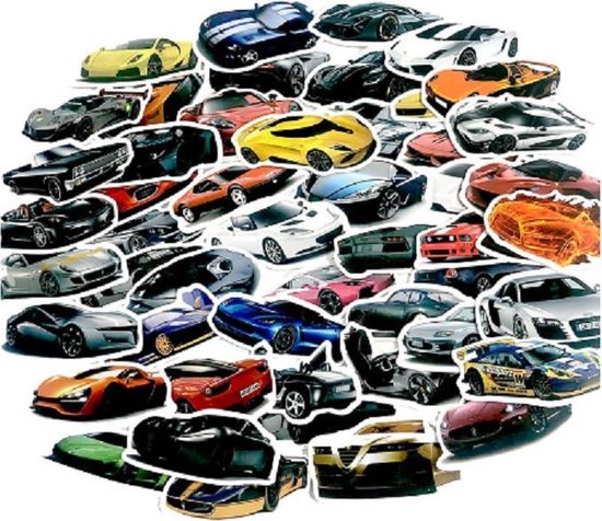 45 Auto stickers coole auto's 3x8cm agenda bed muur kast koffer etc. | bol.com