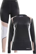 Craft Baselayer Set  Thermoset  Vrouwen - Grijs/Roze/Wit - Maat S