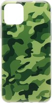 ADEL Siliconen Back Cover Softcase Hoesje Geschikt voor iPhone 11 Pro - Camouflage Groen