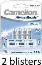 2x Camelion Nimh Aaa 1.2V-800Mah (4/Kaart) 'Alwaysready™
