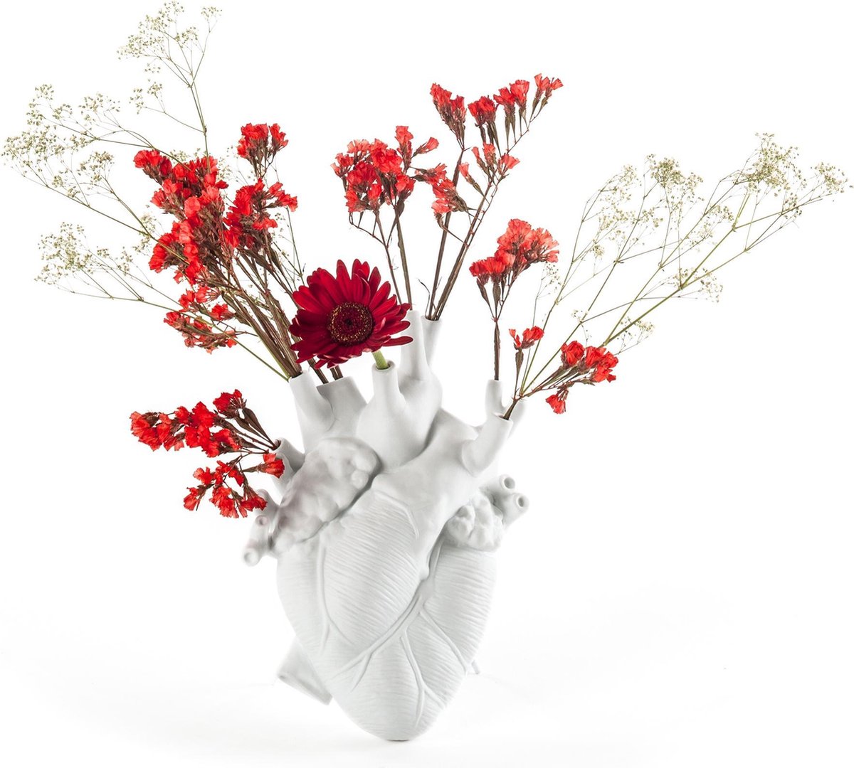 Mooie jurk passen Heup Seletti - love in bloom porcelain heart vase | bol.com