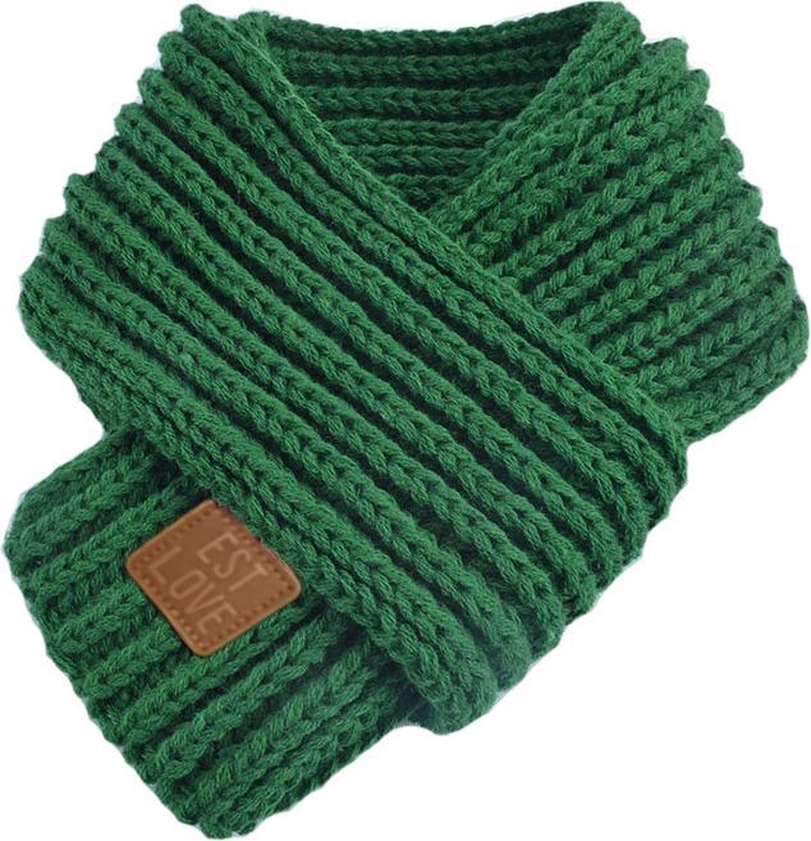 Warme gebreide kindersjaal Knitted|Groene sjaal meisjes jongens | bol