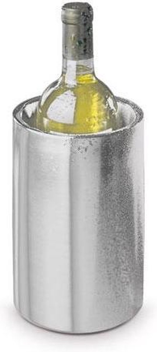 RVS flessenkoeler - dubbelwandig - ø12 x h20 cm