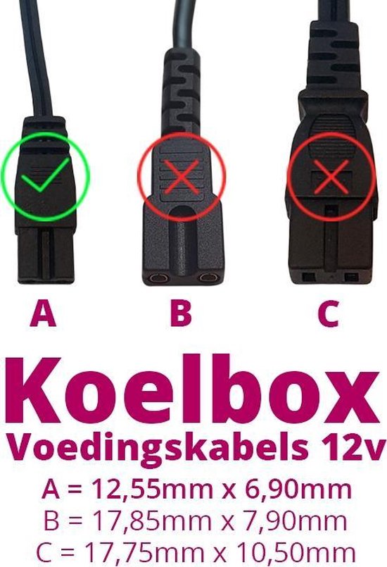 Koelboxkabel 12V voedingskabel koelbox - 2 meter | bol.com