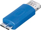 Adaptateur Transmedia USB Micro B (m) vers USB-A (v) OTG - USB3.0 - jusqu'à 0,9A / bleu
