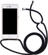 iPhone 8 hoesje met koord - transparant hoesje met zwart koord
