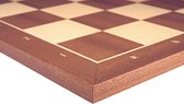 Luxe schaakbord mahonie en esdoorn 35 cm met notatie - veldmaat 40 mm - maat 3