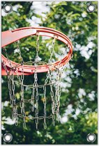 Tuinposter – Basketbalnet– 60x90cm Foto op Tuinposter (wanddecoratie voor buiten en binnen)
