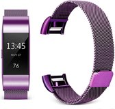 Eyzo Milanees bandje - Fitbit Charge 2 - Paars - Large