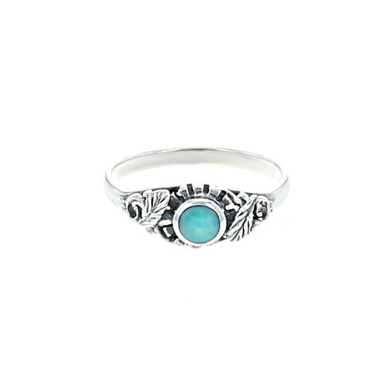 My Unique Style zilveren ring met turquoise edelsteen ring Primavera - maat  14.00 mm /... | bol.com