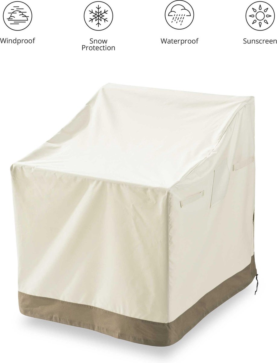 Lumaland Waterproof Garden Furniture Cover 170 X 100 X 70 Oxford 600d 280 G M Rectangular Waterproof Protective Cover Tarpaulin With Handle In Beige Garden Furniture Covers Furniture Sets