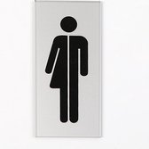 Toilet deurbordje dames heren WC gender neutraal. Acrylaat.