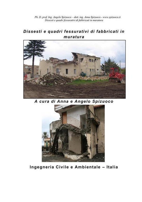 Dissesti e quadri fessurativi di fabbricati in muratura - cover