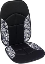 Stickerbomb  Autostoelbeschermer zwart-wit, 2 zitkussens voor de voorstoelen van uw auto