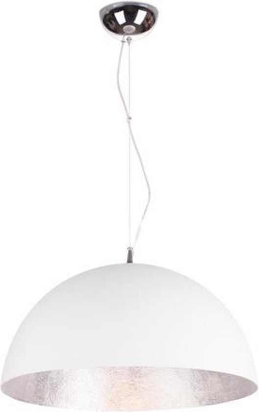 Hanglamp Cupula+ Ø50cm - mat wit / zilver - 60w E27