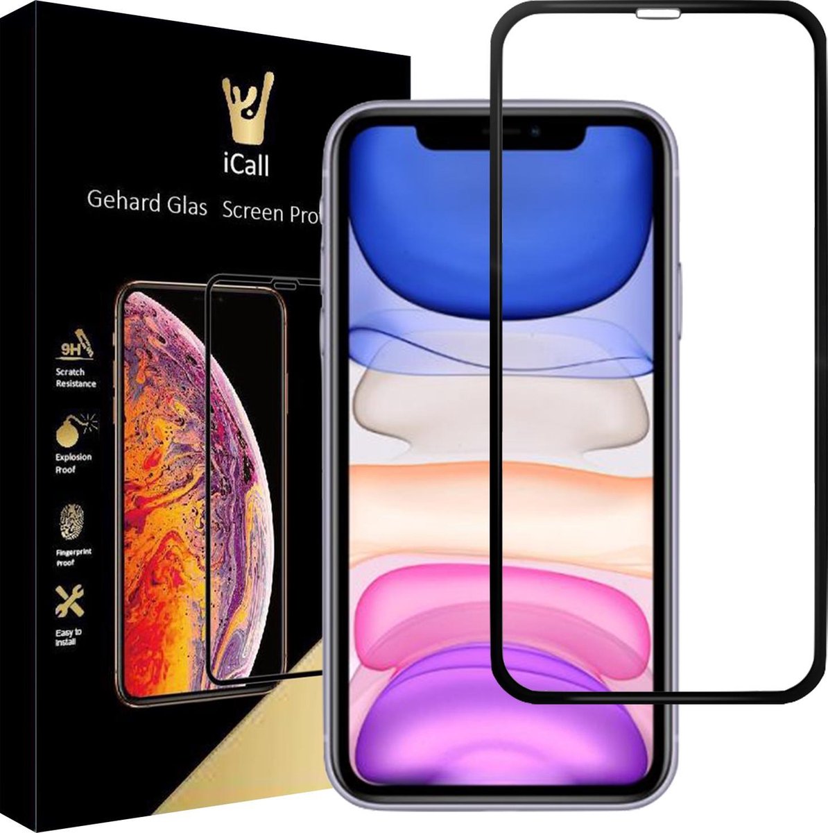 Screenprotector geschikt voor iPhone 11 / XR - FullGuard Screen Protector