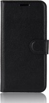 DrPhone Flipcover - Bookcase - Luxe booktype PU Lederen Portemonnee Case - Geschikt voor Note 9 - Wallet Case met Kickstand - Zwart
