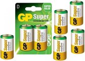 10 Stuks (5 blisters a 2st) - GP Super Alkaline LR20/D batterij
