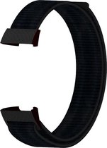 Bandje Nylon Zwart geschikt voor Fitbit Charge 3 / Charge 4
